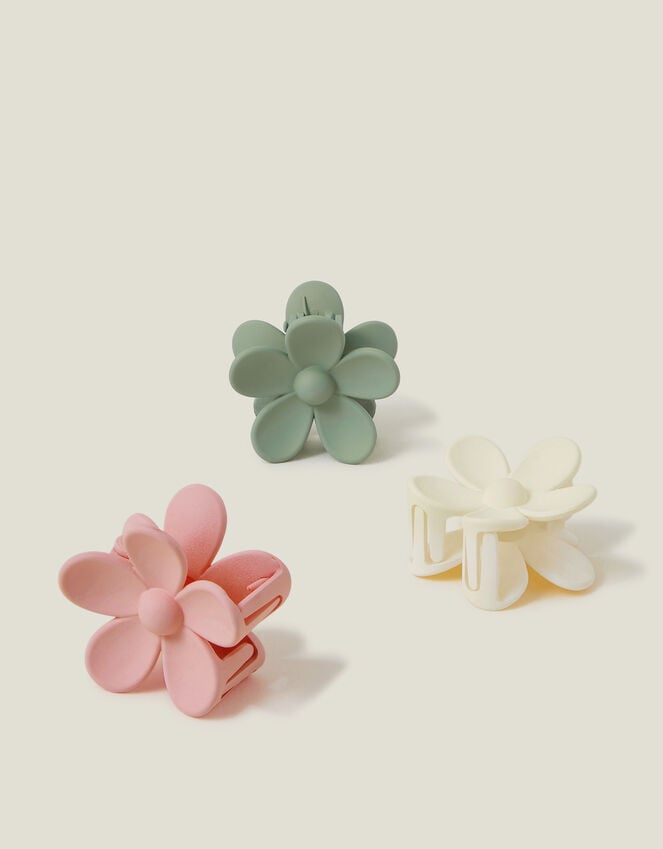 Accessorize 3-Pack Matte Mini Flower Claw Clips