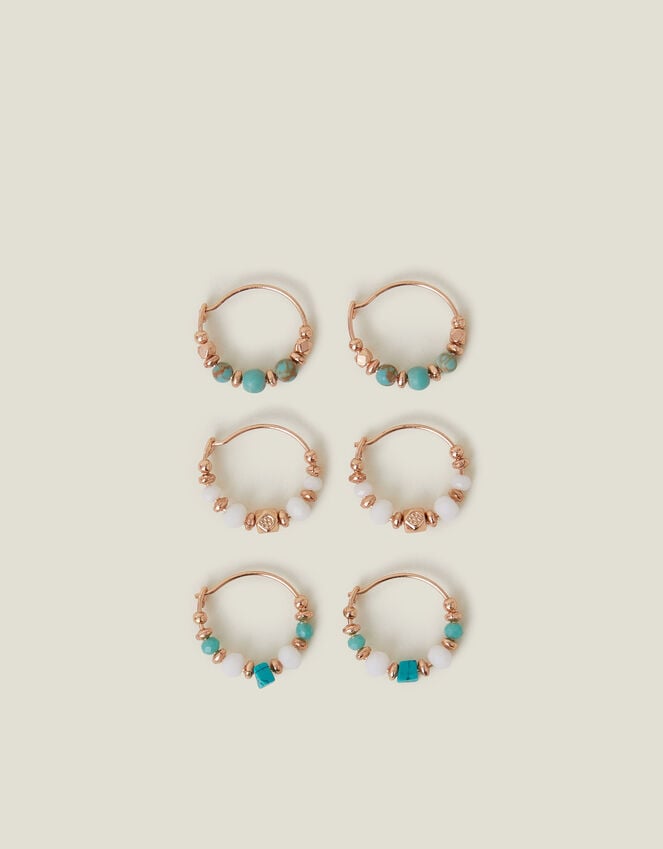 accessorize 3-Pack Mini Facet Hoop Earrings