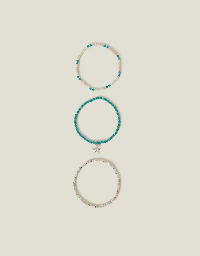 Accessorize 3-Pack Mix Bead Stretch Anklets