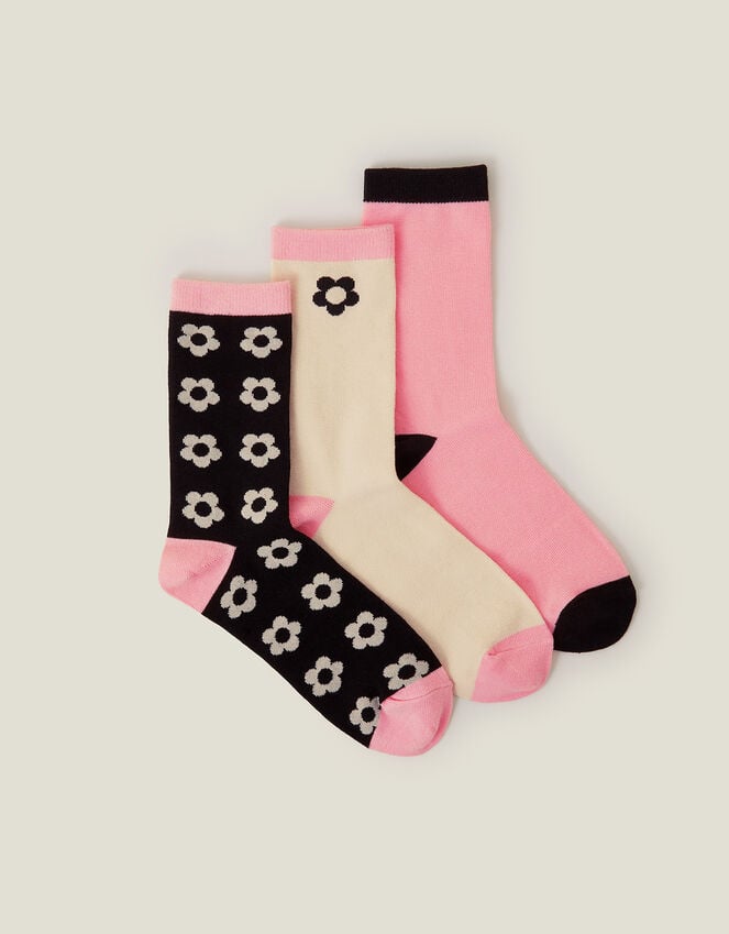 accessorize 3-Pack Mixed Flower Socks