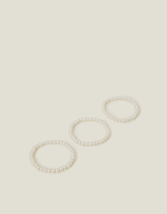 Accessorize 3-Pack Pearl Bead Stretch Bracelets