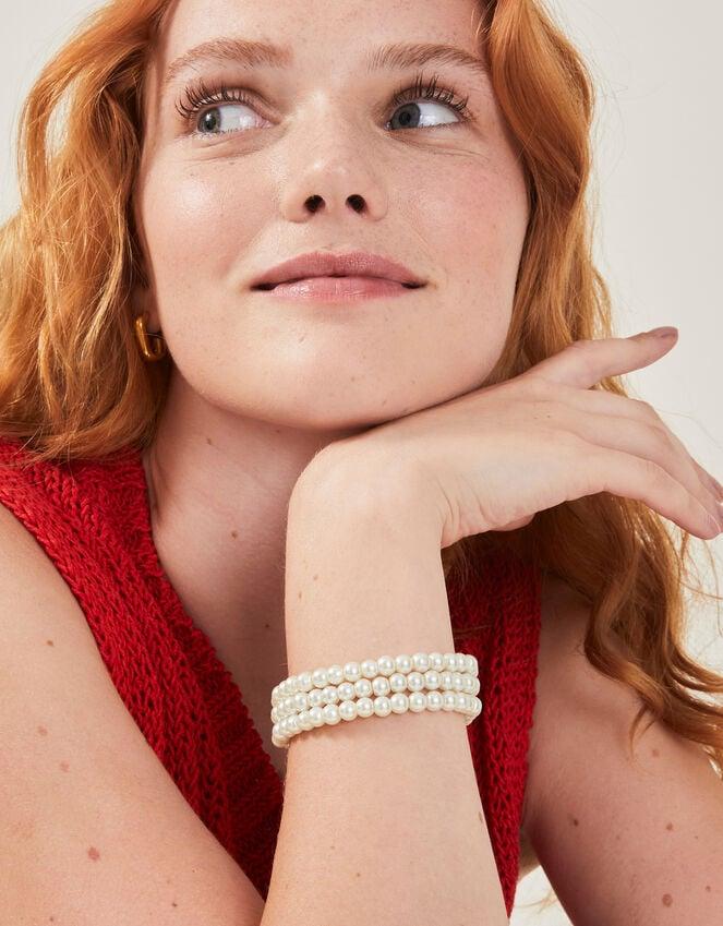 Accessorize 3-Pack Pearl Bead Stretch Bracelets