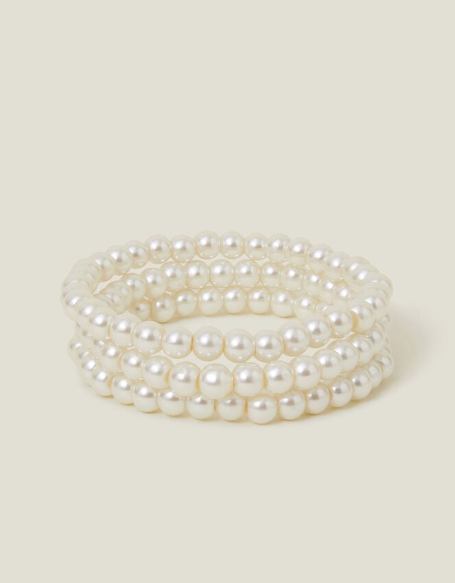 accessorize 3-Pack Pearl Bead Stretch Bracelets