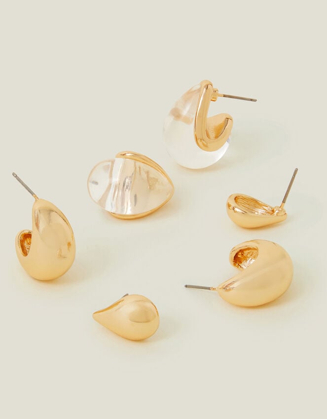 accessorize 3-Pack Resin Drop Earrings