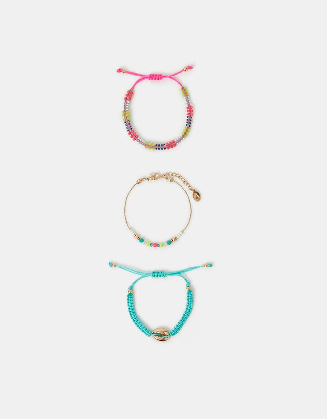 Accessorize 3-Pack Shell Beaded Mix Bracelets