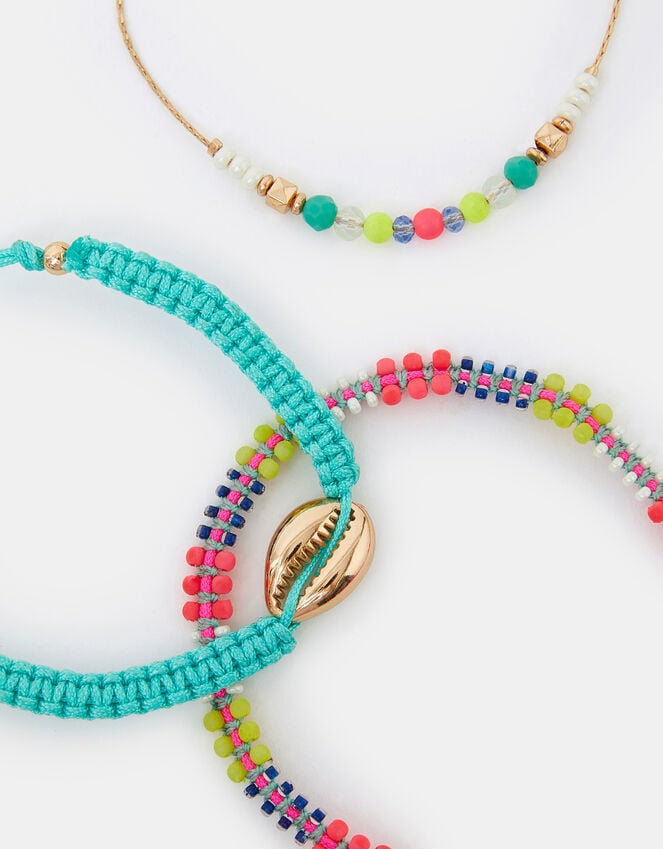 accessorize 3-Pack Shell Beaded Mix Bracelets