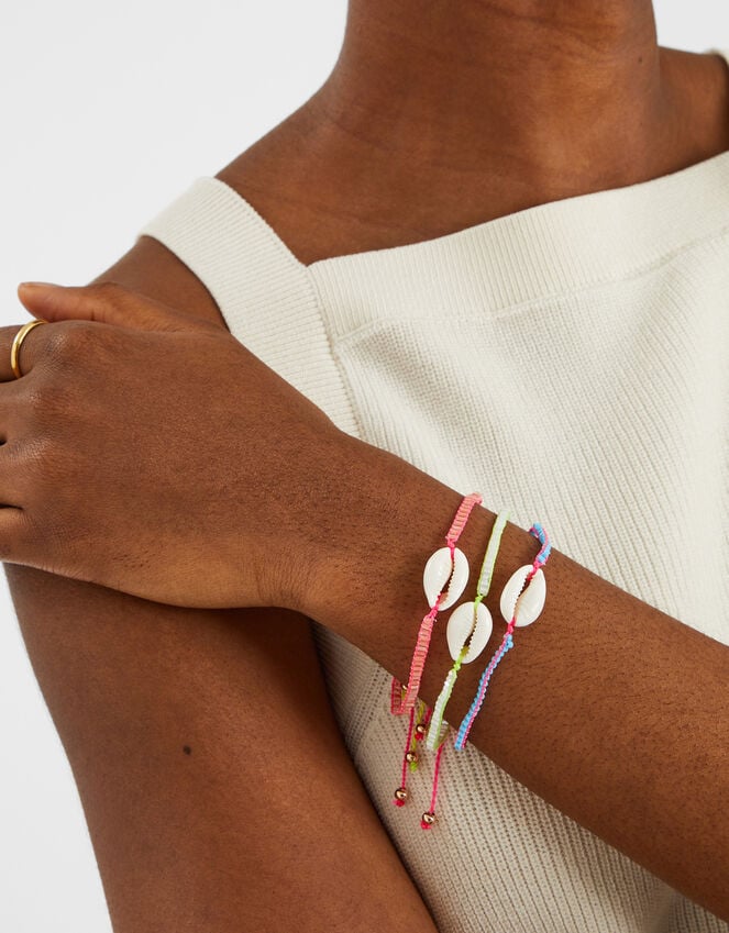 Accessorize 3-Pack Shell Cord Bracelets