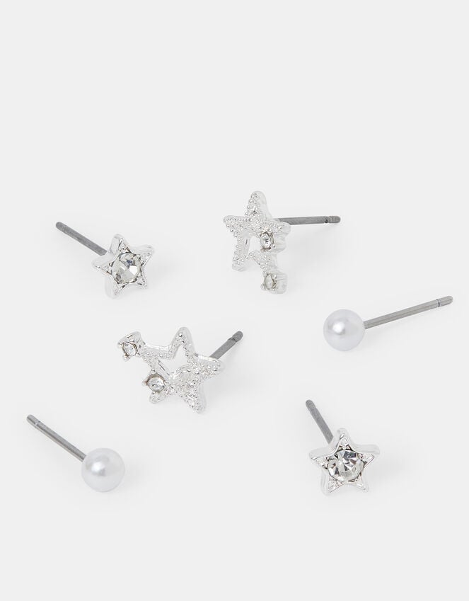 accessorize 3-Pack Shooting Star Stud Earrings