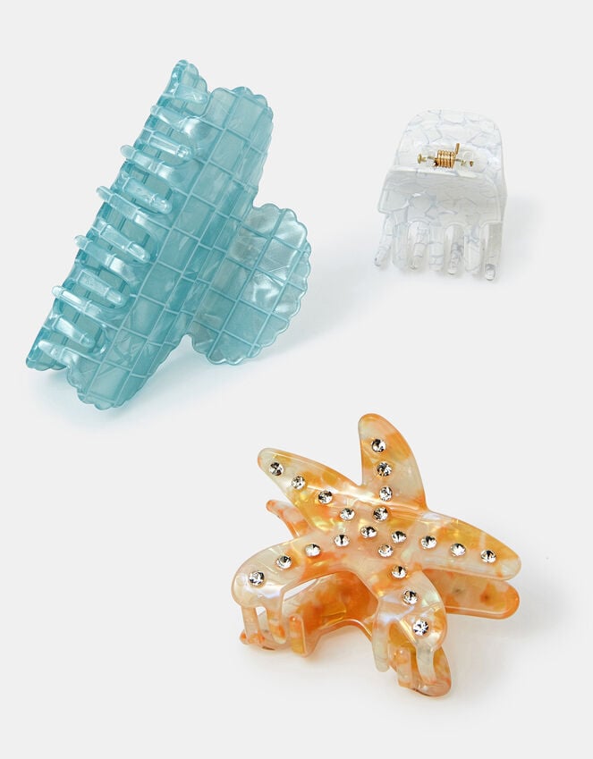 Accessorize 3-Pack Starfish Claw Clips