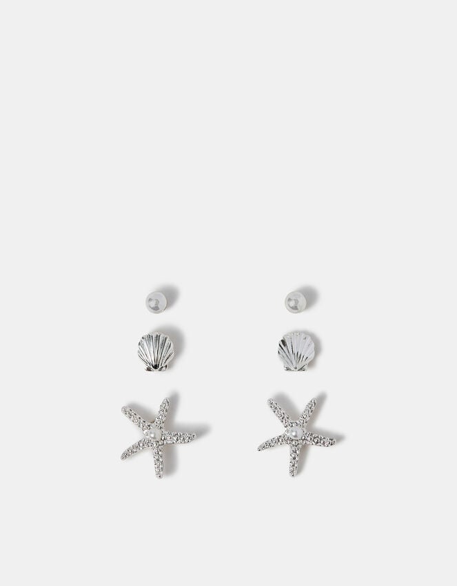 Accessorize 3-Pack Starfish Stud Earrings