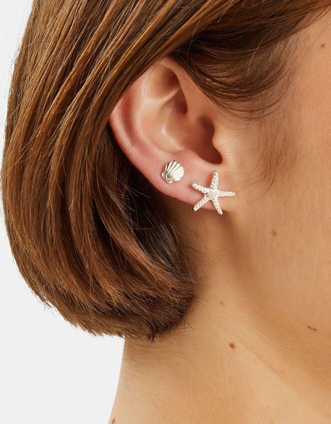 Accessorize 3-Pack Starfish Stud Earrings