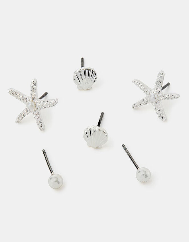 accessorize 3-Pack Starfish Stud Earrings