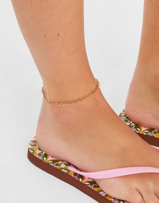 Accessorize 3-Pack Sunshine Charm Anklets