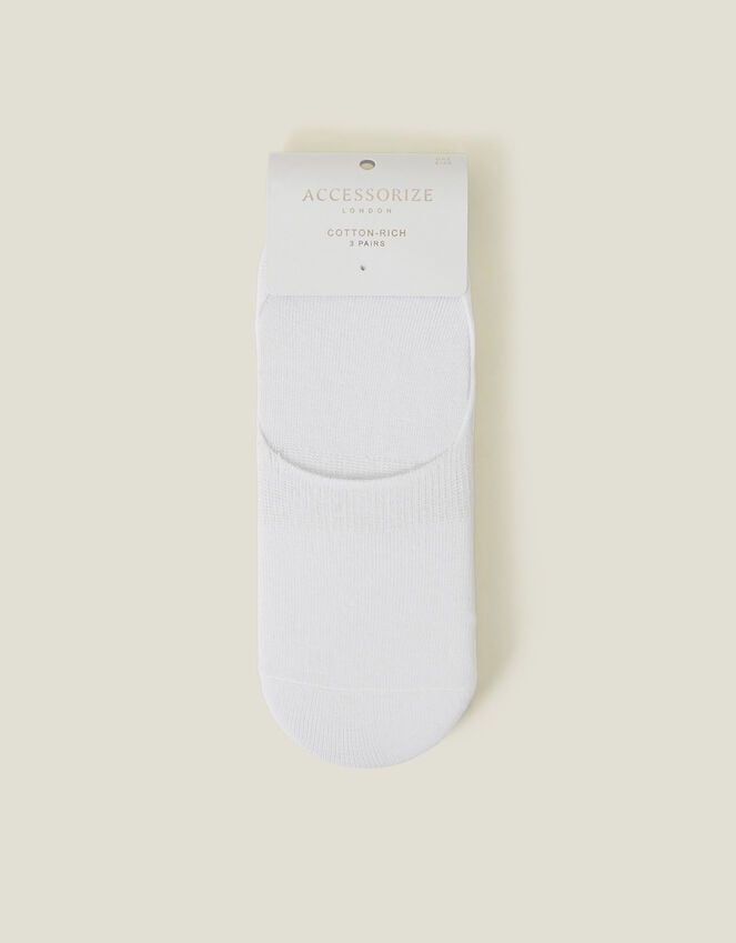 accessorize 3-Pack Trainer Socks White
