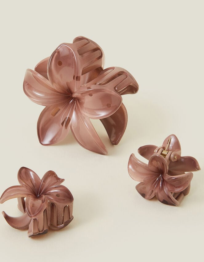 Accessorize 3-Pack Tropical Flower Claw Clips