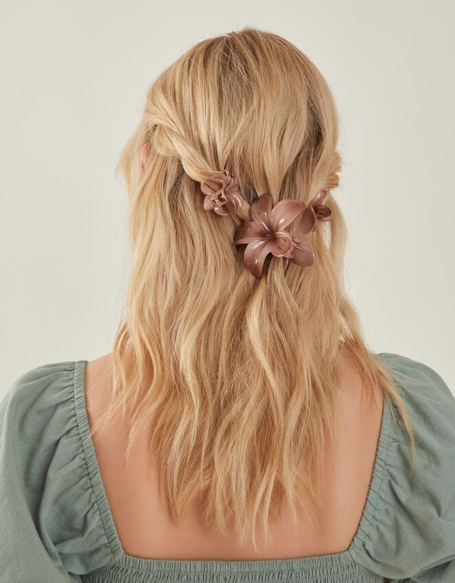 Accessorize 3-Pack Tropical Flower Claw Clips