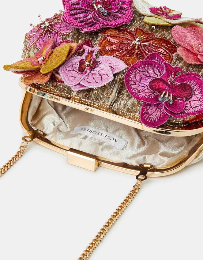 Accessorize 3D Flower Embellished Clutch Bag