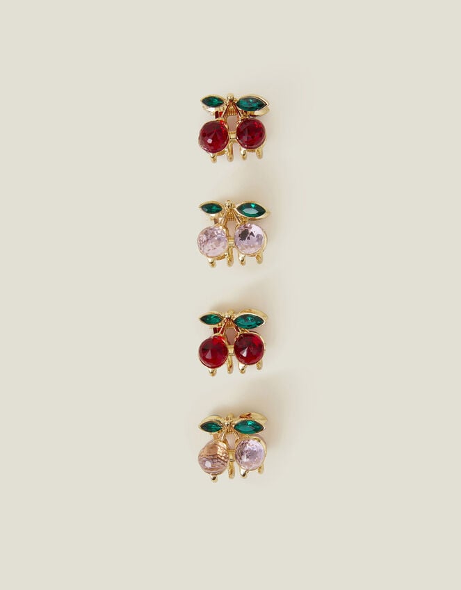 accessorize 4-Pack Cherry Gem Claw Clip