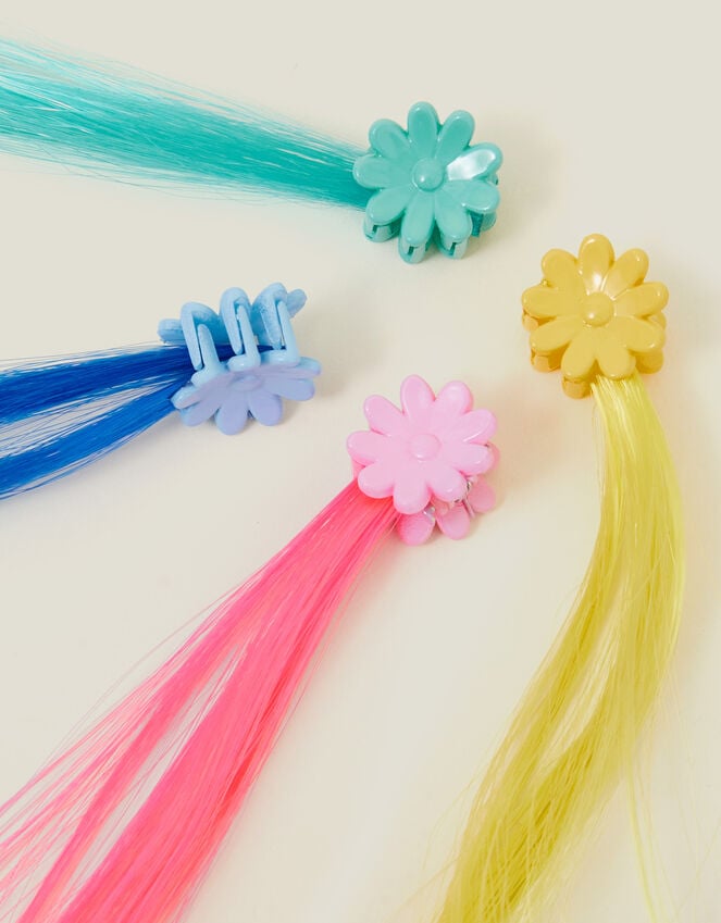 Accessorize 4-Pack Girls Faux Hair Claw Clips