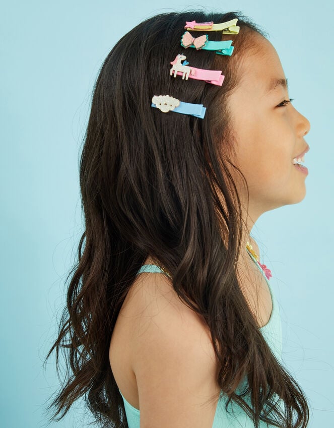 accessorize 4-Pack Girls Unicorn Salon Hair Clips
