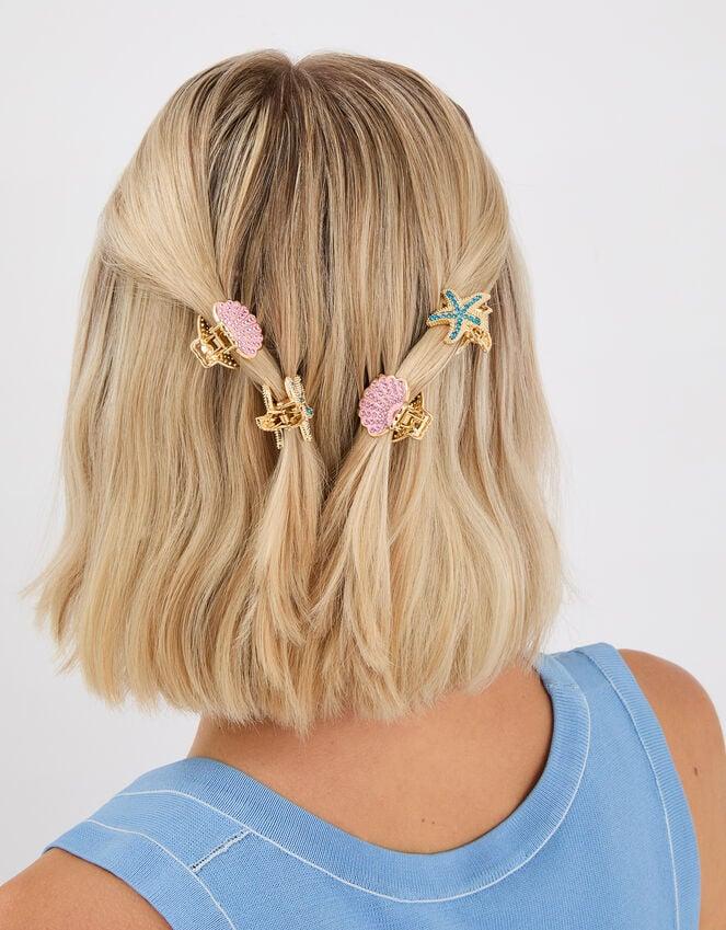 Accessorize 4-Pack Mini Starfish & Shell Claw Clips