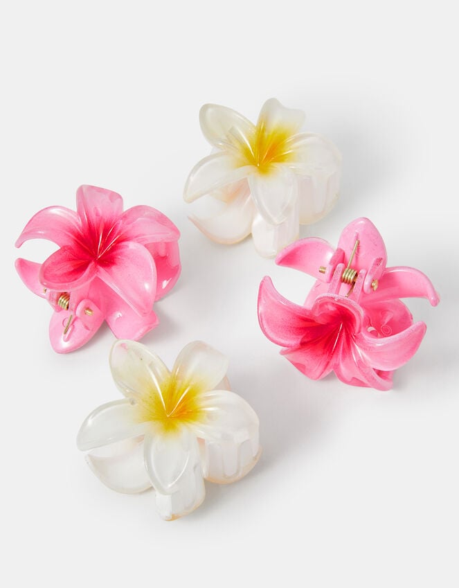 Accessorize 4-Pack Mini Tropical Flower Claw Clips