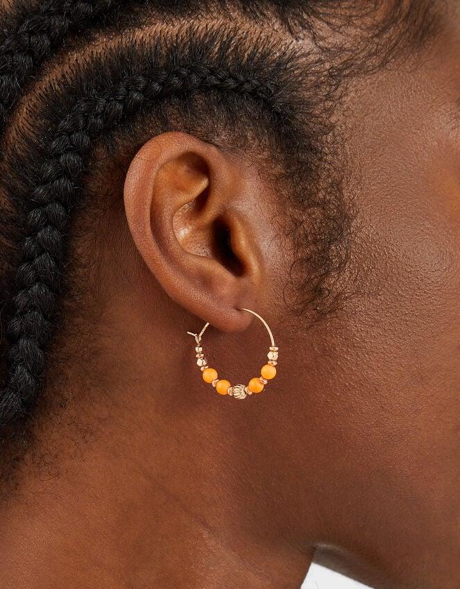 Accessorize 4-Pack Mix Bead Hoop Earrings