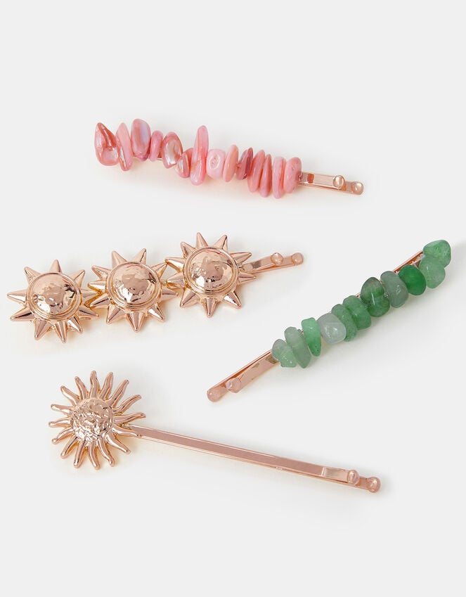 Accessorize 4-Pack Sun & Stone Hair Slides