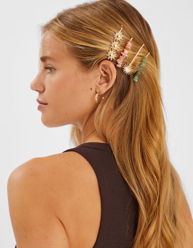 Accessorize 4-Pack Sun & Stone Hair Slides