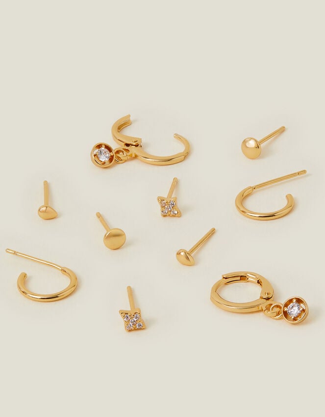 accessorize 5-Pack 14ct Gold-Plated Earrings Set