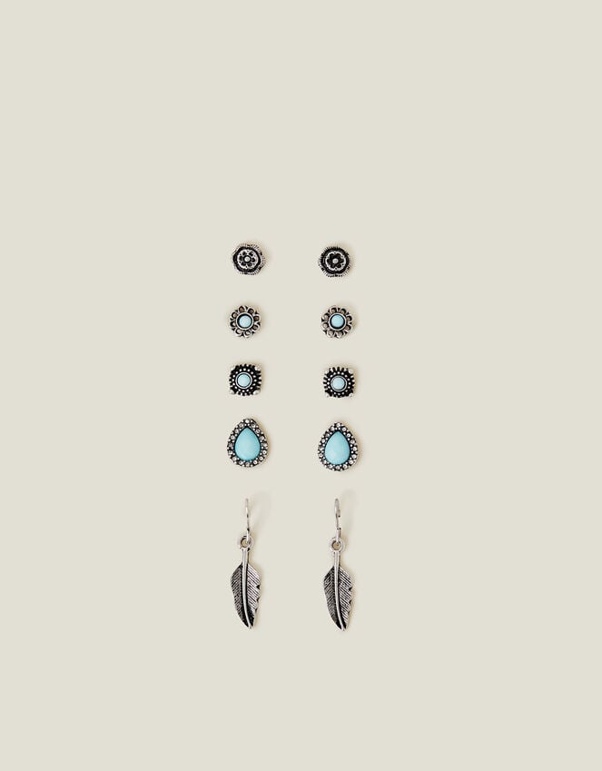 Accessorize 5-Pack Feather Stud Earrings