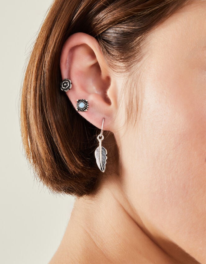 Accessorize 5-Pack Feather Stud Earrings