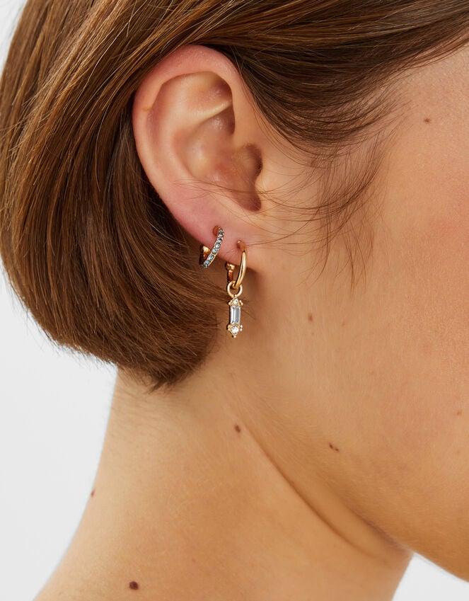 Accessorize 5-Pack Gem Diamante Stud & Hoop Earrings