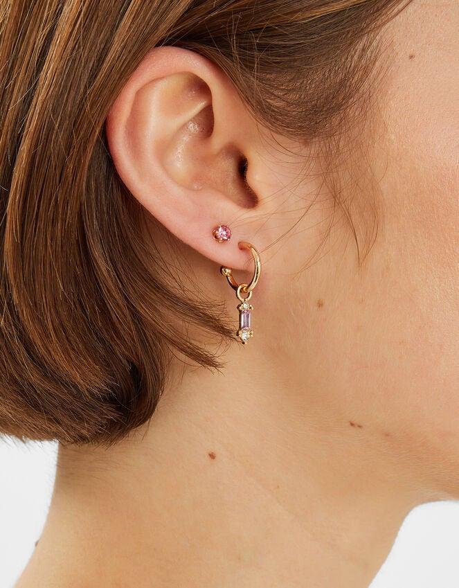 Accessorize 5-Pack Gem Diamante Stud & Hoop Earrings