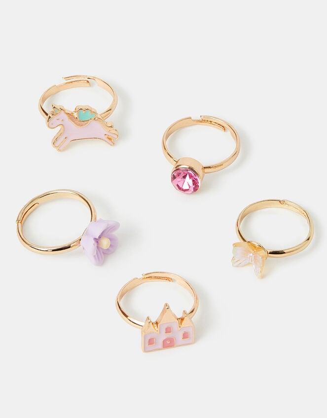 Accessorize 5-Pack Girls Fairy Tale Rings