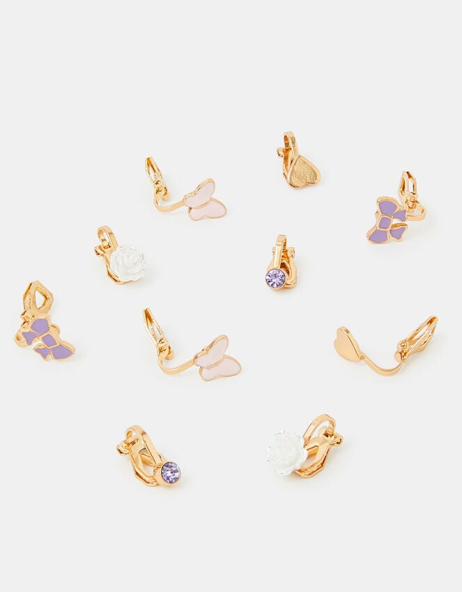 Accessorize 5-Pack Girls Party Clip-On Earrings