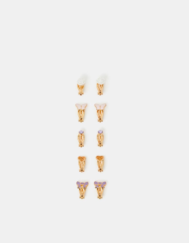 accessorize 5-Pack Girls Party Clip-On Earrings