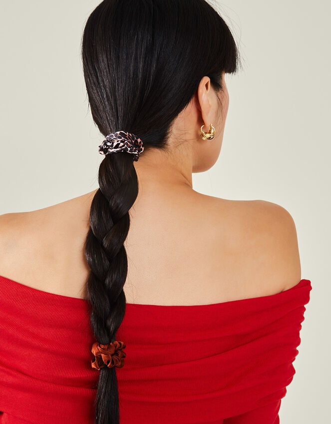 Accessorize 5-Pack Leopard Print Scrunchies