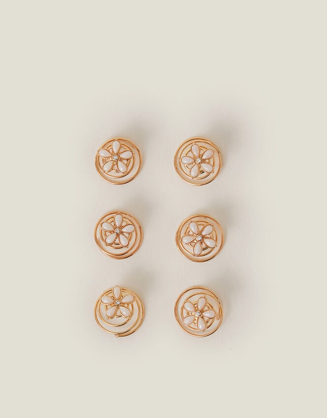 accessorize 6-Pack Girls Flower Spiral Hair Clips