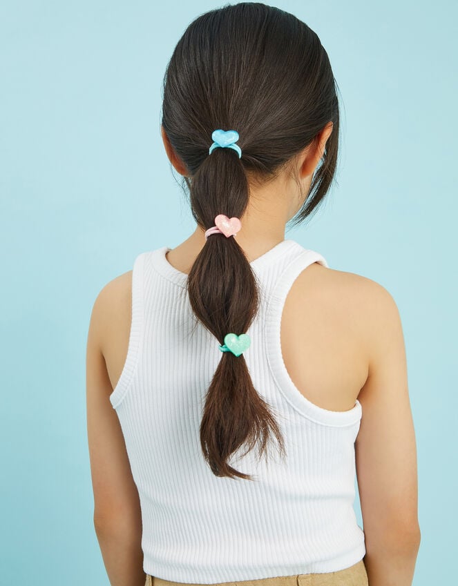 accessorize 6-Pack Girls Glitter Heart Hair Bands