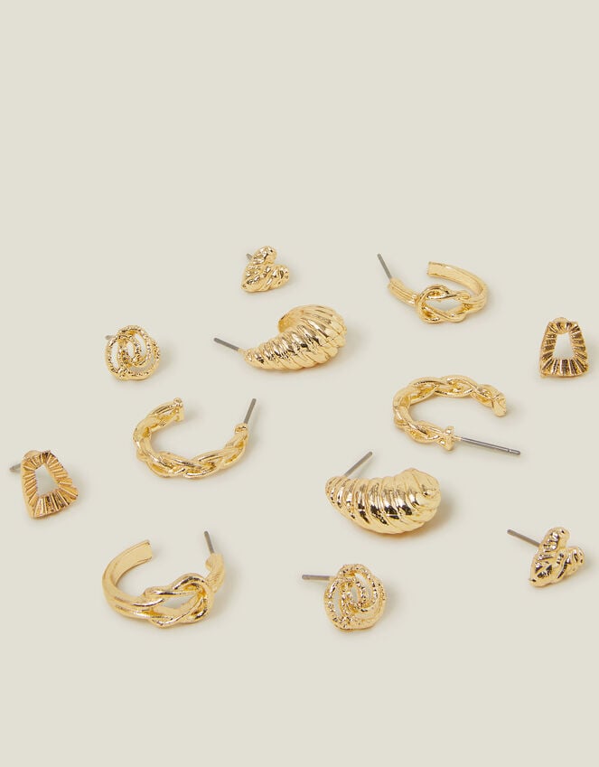 accessorize 6-Pack Twist Stud and Hoop Earrings