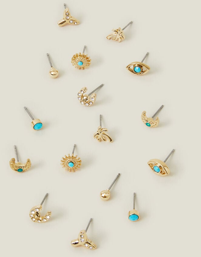 accessorize 8-Pack Beach Stud Earrings