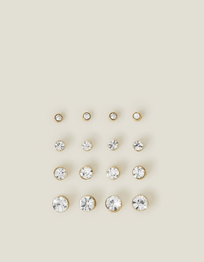 Accessorize 8-Pack Crystal Stud Earrings