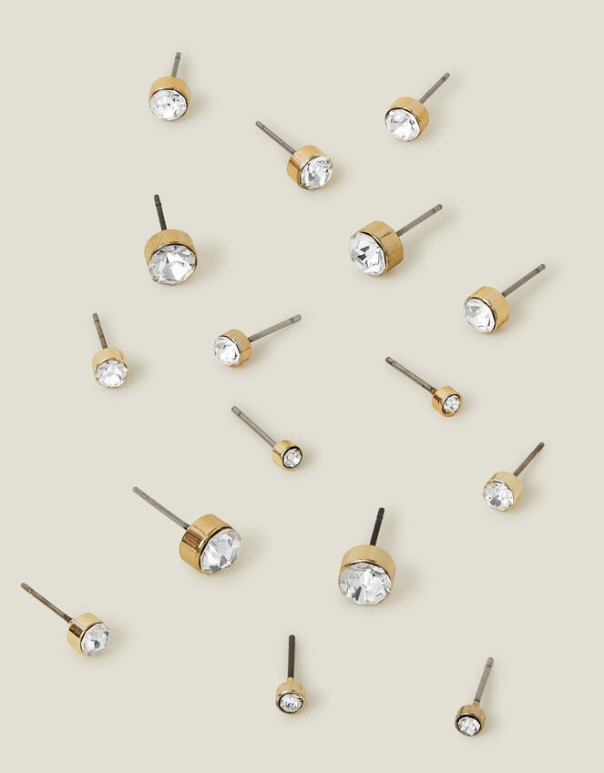 accessorize 8-Pack Crystal Stud Earrings