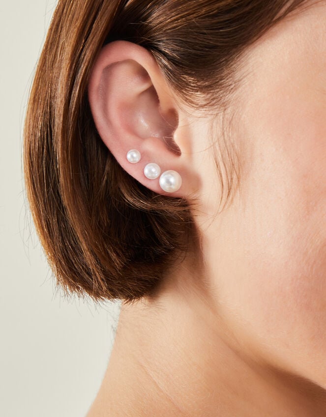 Accessorize 8-Pack Faux Pearl Stud Earrings