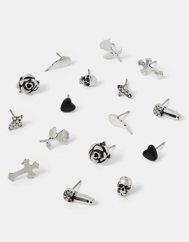 accessorize 8-Pack Rock Star Stud Earrings