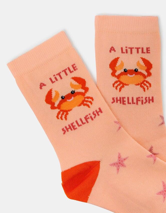 Accessorize A Little Shellfish Socks Peach