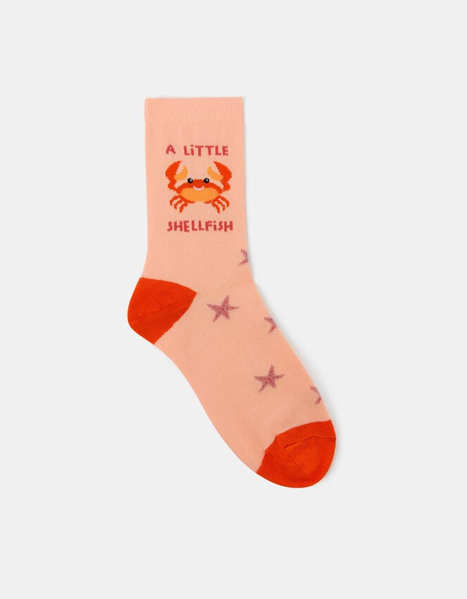 accessorize A Little Shellfish Socks Peach