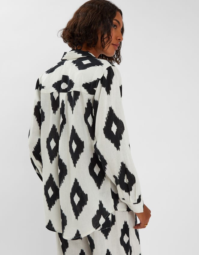 Accessorize Abstract Diamond Print Shirt Black