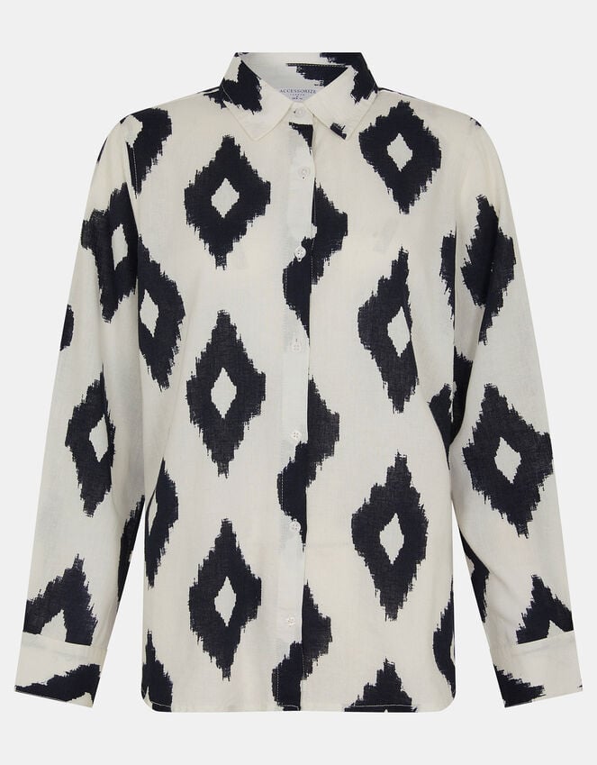 Accessorize Abstract Diamond Print Shirt Black